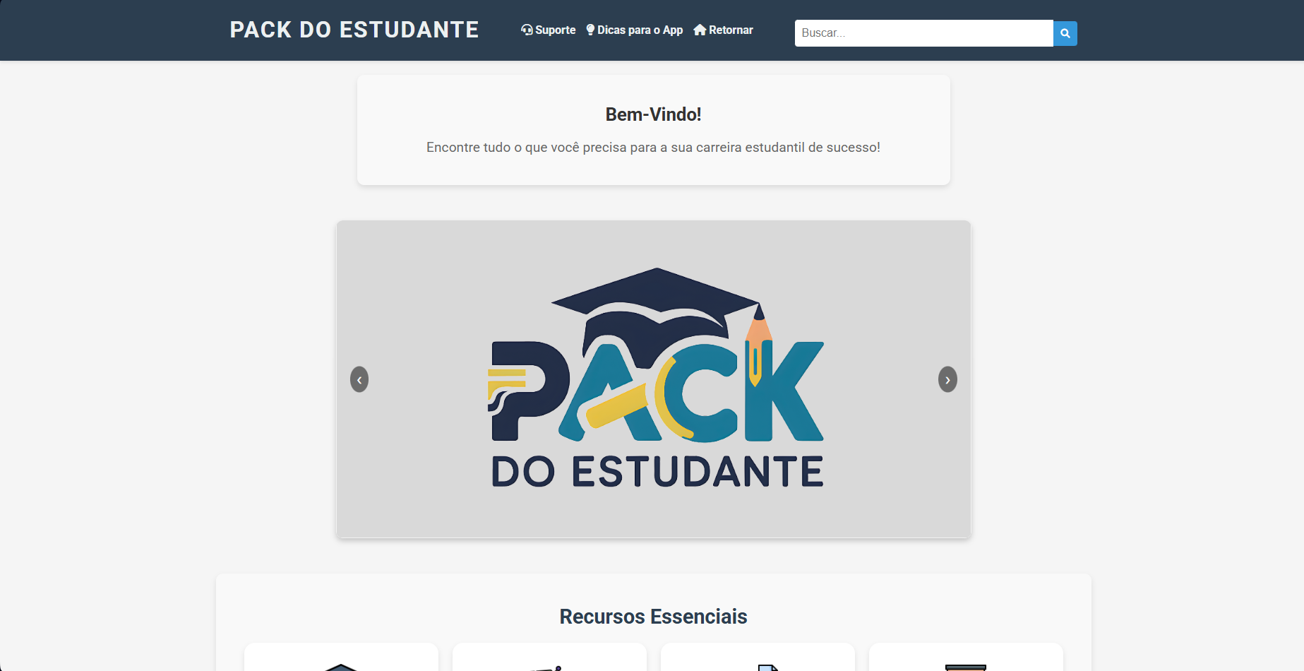 Miniatura site - Pack do Estudante